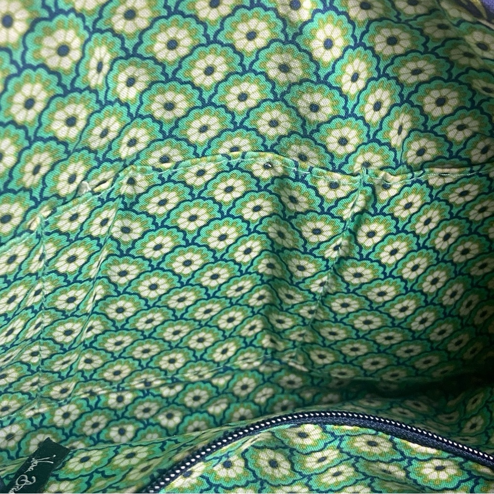 Vera Bradley Rhythm & Blues Saddle Up Crossbody Bag Womens Blue Green Quilted - Picture 10 of 16